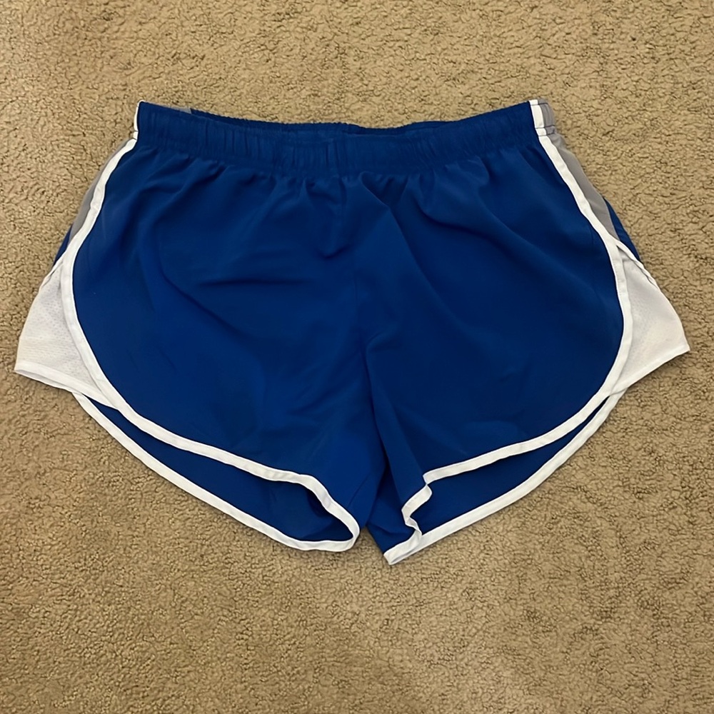 Blue athletic shorts